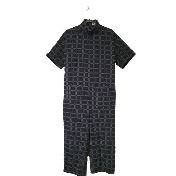 ASOS Womens Pantsuit Blue 6 Romper Cold Weather High Neck Pants - Picture 9 of 9